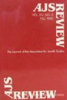 AJS Review Vol XIV No. 2 - Fall 1989